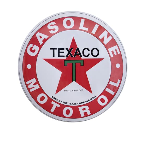 Licensed Texaco Gasoline Motor Oil Dome Metal Sign